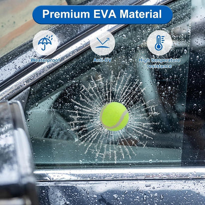 3D Broken Glass Football Car Sticker