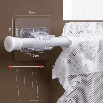 WallMate Adjustable No-Drill Rod Holder